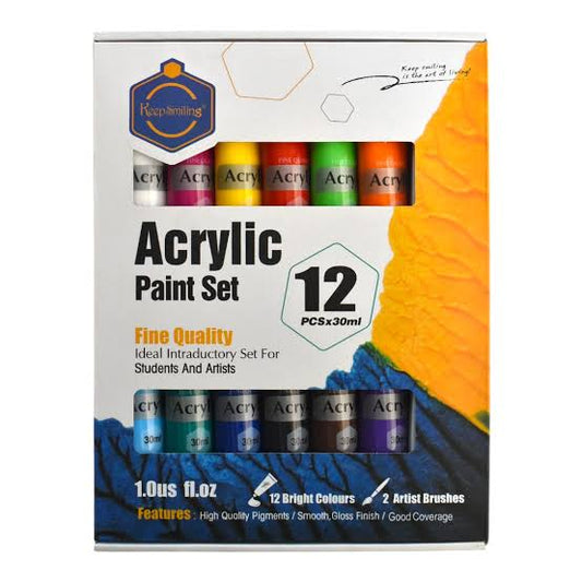 Acrylic paints, 12 colors